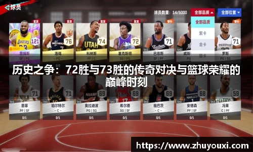 历史之争：72胜与73胜的传奇对决与篮球荣耀的巅峰时刻